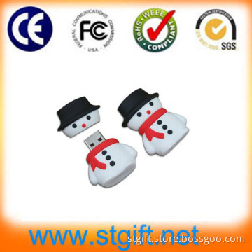 OEM Newest Christmas Gift USB Silicone PVC Santa Claus USB Driver